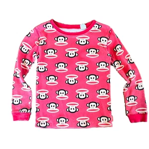 Paul Frank Small Paul Red Monkey Pajama Top T-Shirt Long Sleeve 6X/7 Kids - Picture 1 of 4