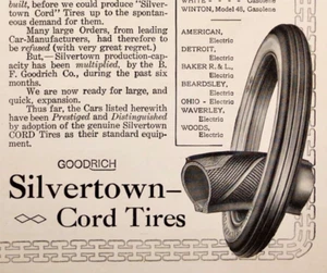 Goodrich Silvertown Cord Tires Vintage Antique Print Ad 1916 - Picture 1 of 7