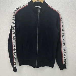 Givenchy zip up track jacket size L / 12 blue navy repeat tape logo pocketed - Picture 1 of 14