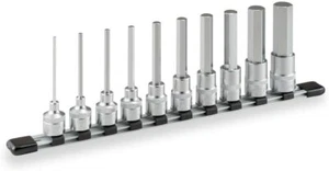 TONE 1/2"Drive 3-19 Long Hexagon Socket Set with Holder HH410LA 10 Tools JAPAN - Picture 1 of 3