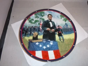 American Civil War Collector Plate Abraham Lincoln No Cert - Bild 1 von 4