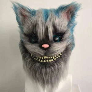 Animal Cat Head Halloween Mask Latex Costume Full Headgear Cosplay Roleplay Prop - Picture 1 of 9
