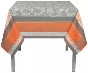 NOW DESIGNS DANICA TABLE CLOTH NAPPE FALL FLICKER JACQUARD GREY/TERRA COTTA 60"X - Picture 1 of 2