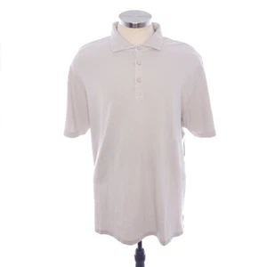 Johnnie-O Hangin' Out Solid Beige Fog Shoreline Polo Shirt Mens XL - Picture 1 of 12