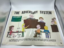 Original LAW Poster 1976justice publications -- THE ADVERSARY SYSTEM --