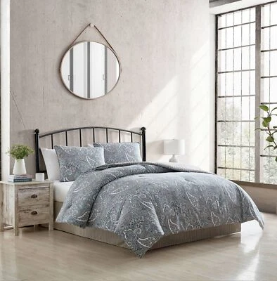 Juego de edredón Stone Cottage Lancaster algodón azul 4 piezas-queen Foto 1 de 4