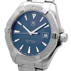 Tag Heuer Aquaracer Men's Quartz QZ Date Blue Dial WAY1112 Working - Picture 1 of 9