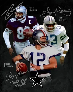 DALLAS  COWBOYS - ORIGINAL  TRIPLETS - 8  X  10   GLOSSY  SIGNED  PHOTO  REPRINT - Picture 1 of 1