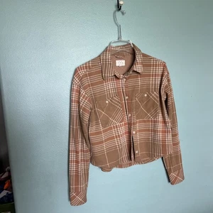 Braun karierte Damen - Thread & Supply - lässige Herbstmode Damengröße Small weich - Bild 1 von 4