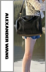 Alexander Wang Rocco Pebble Leather Bag Antique Brass Black W/ Tag & Dust Bag - Picture 1 of 24