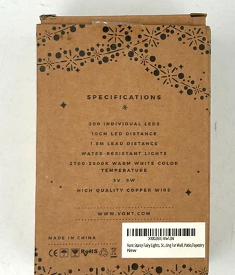 66 FT 200 LED String Starry Fair Light Battery - Image 1 of 4