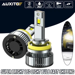 AUXITO H11 H8 10000LM 6500K Bombillas Blancas Kit de Faros de Conversión LED Luz Alta - Imagen 1 de 11