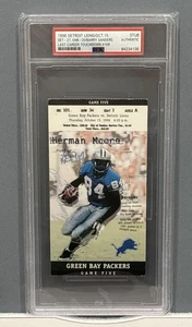 Detroit Lions 1998 -- Barry Sanders última carrera TD #109 -- Talón de boleto PSA - Imagen 1 de 1