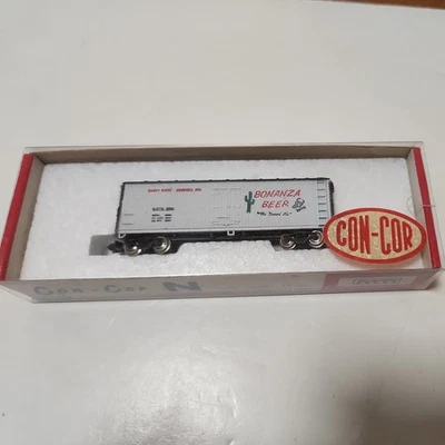 Con-Cor /Kato Japan N Scale 1351-H 40' Wood Reefer Bonanza Beer Sandy River 2224 - Image 1 of 4