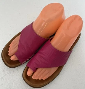 GABOR Lanzarote Women’s Pink Leather Toe Post/Mules Summer Sandals Sz 5/38 - Picture 1 of 9