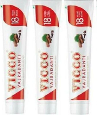 3X Vicco Vajradanti Toothpaste | Ayurvedic Herbal Toothpaste | 200 Gram - Image 1 of 4
