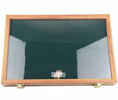 Vitrina encimera de almacenamiento de madera de cedro para cuchillos monedas puntas de flecha Foto 1 de 4