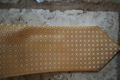 New Yellow All Over Floral Pattern CANALI Silk Neck Tie   — 第 1/4 张图片