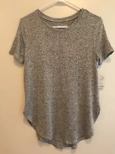 Mudd Short Sleeved Shirttail Tee Girls Size Small Greymarl New with Tags - Picture 1 of 5