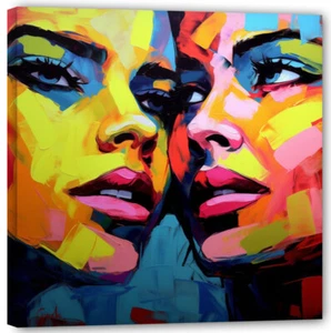 io e te in Love art Face Pop Modern Bild Top Wandbild Aktuell Kunst FC17 - Bild 1 von 3