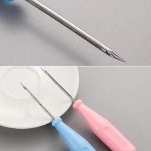 Canvas Leather Handmade Sewing Awl Leather Craft Shoes Repair Tool Needle - Picture 1 of 15