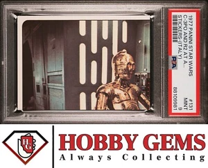 C-3PO R2-D2 PSA 9 1977 Star Wars Italy Panini Stickers Pop 1 #131 - Picture 1 of 2