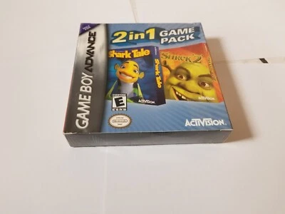 2 in 1 Game Pack: Shark Tale/Shrek 2 (Nintendo Game Boy Advance, 2005) new gba - Image 1 of 4