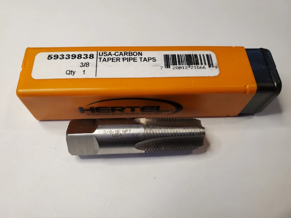 Hertel HSS 3/8-18 NPT Four Flute Tap Made in USA **FREE SHIPPING** - Image 1 of 1