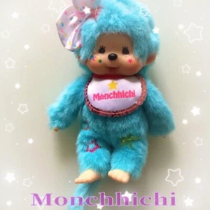 Sekiguchi Monchhichi OTONALAB Light Blue Girl Key chain Plush Doll 19cm Japan - Picture 1 of 1