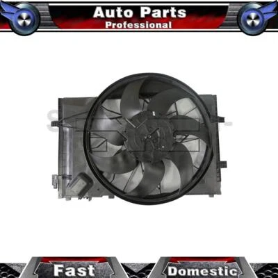 TYC Dual Radiator and Condenser Fan For 2001 2002 2003 2004 Mercedes-Benz C200_S - Image 1 of 4