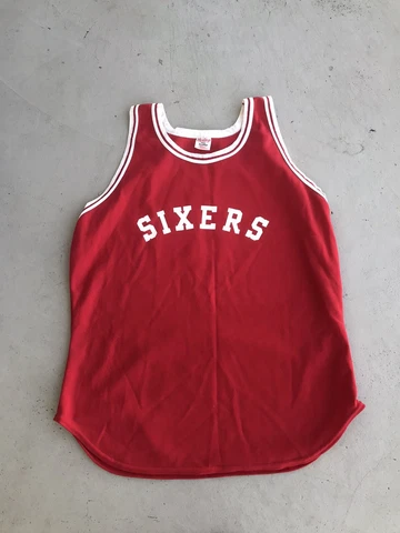 Vintage 80s Sixers Jersey Size xl rawlings Mens rare Cover