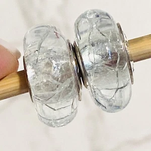 Authentische Chamilia Cracked Ice Glasperlen 2er Set Mystic Collection #2115-0001 - Bild 1 von 13