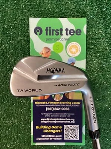 Honma T-World Rose Proto Forged 7 Iron NS Pro Stiff Steel Shaft +2 Inches - Picture 1 of 10