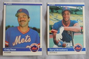 1984 Fleer New York Mets Baseball Card Pick one