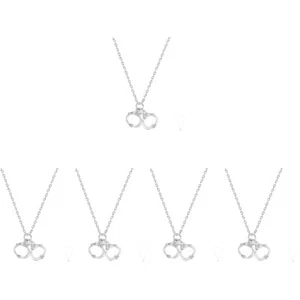 5 Count Ringhalter Halskette Halsketten Street-Retro-Handschellen-Halskette - Bild 1 von 12