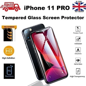 3D Rounded Shatter Proof REAL Tempered Glass Screen Protector for iPhone 11 PRO - Picture 1 of 12