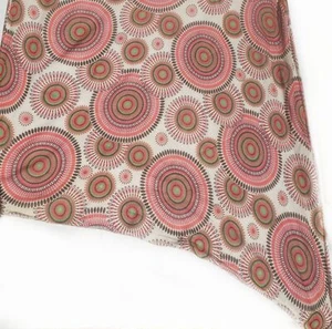 Bufanda suave transparente asimétrica de seda de gasa de algodón con estampado geométrico 31" x 36" A866 - Imagen 1 de 3