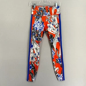 Nike Damen Small Hyper Femme One Tights Floral All Over Print Orange Blau - Bild 1 von 13