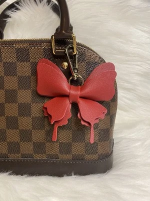 Bolso mariposa rojo encanto llavero coche llavero hecho a mano regalo nuevo Foto 1 de 3