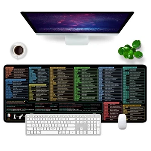 Excel Shortcuts Tappetino per mouse Nero Sottomano XL Grande Gaming Mouse Pad - Foto 1 di 24