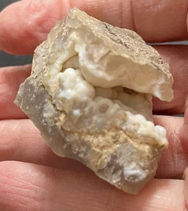 Natural Botryoidal Chalcedony Geode Crystal Specimen - 2" x 1.5" Raw Quartz - Picture 1 of 6