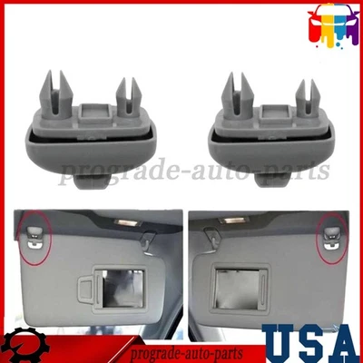 2Pcs Sun Visor Clips Fits Audi A4 A5 A7 Q3 Q5 B6 B7 B8 S4 S5 TT 8U0857562A Grey Foto 1 de 4