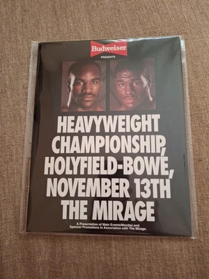 BOXING PROGRAM EVANDER HOLYFIELD vs RIDDICK BOWE • HEAVYWEIGHT CHAMPIONSHIP 1992 - Image 1 of 4