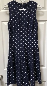 NWT Tommy Hilfiger Regatta Dress Blue/White Polka Dot size 6 - Picture 1 of 7