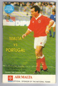 Orig.PRG World Cup Qual. 1993 MALTA - PORTUGAL !! RARE - Picture 1 of 1