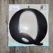 NEW! Little Haven Hanging Wall Letter - Black Q - 8" Tall - Baby Nursery Initial