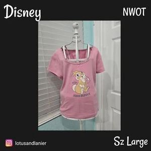 Disney Miss Bunny Bambi Pink T-Shirt - Size Large NWOT - Picture 1 of 6