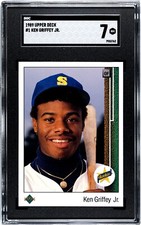 1989 UPPER DECK #1 KEN GRIFFEY JR. SGC 7 NM (2)