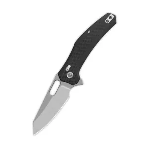 QSP Emu Folding Knife Black Coarse G10 Handle 14C28N Plain Edge SW QS164-C1 - Picture 1 of 4