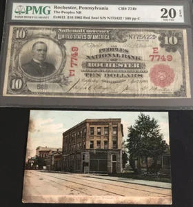 1902-$10 SELLO ROJO - el precio de venta libre de ROCHESTER, PA-PMG-20 EPQ. Notas raras. Solo 2 conocidos - Imagen 1 de 6